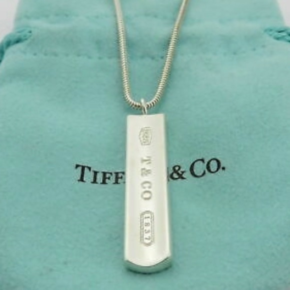 Bar Pendant With Snake Chain Necklace 